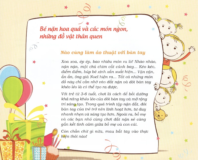 cùng bé chơi đất nặn - bé nặn hoa, quả, các món ăn ngon, những đồ vật thân quen (tuổi 3+) - Ảnh 4