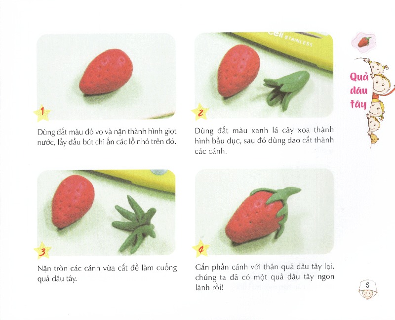 cùng bé chơi đất nặn - bé nặn hoa, quả, các món ăn ngon, những đồ vật thân quen (tuổi 3+) - Ảnh 8