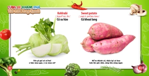 cùng bé khám phá thế giới xung quanh - rau củ (sách song ngữ) - Ảnh 3