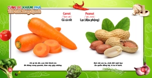 cùng bé khám phá thế giới xung quanh - rau củ (sách song ngữ) - Ảnh 5