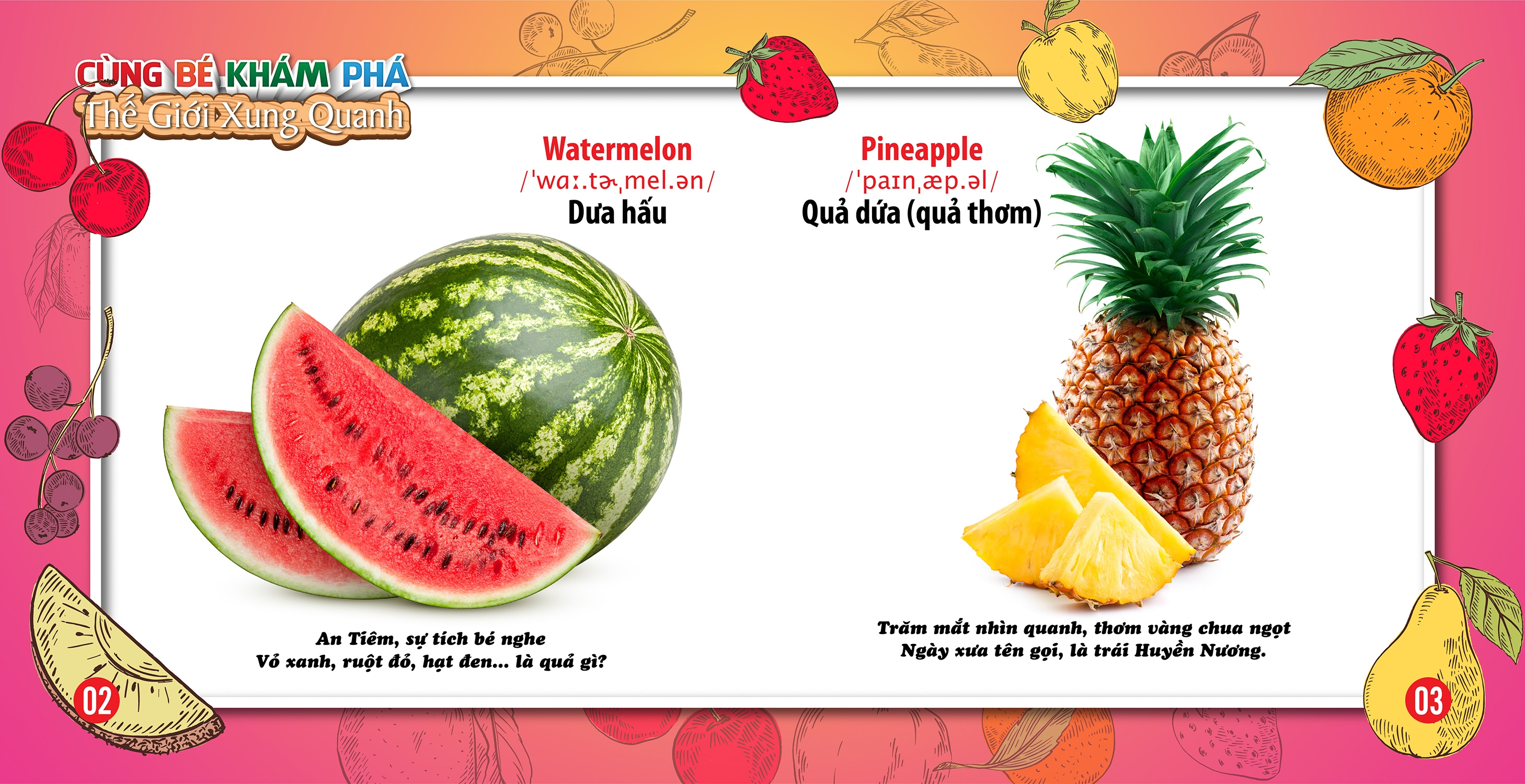 cùng bé khám phá thế giới xung quanh - trái cây (sách song ngữ) - Ảnh 3