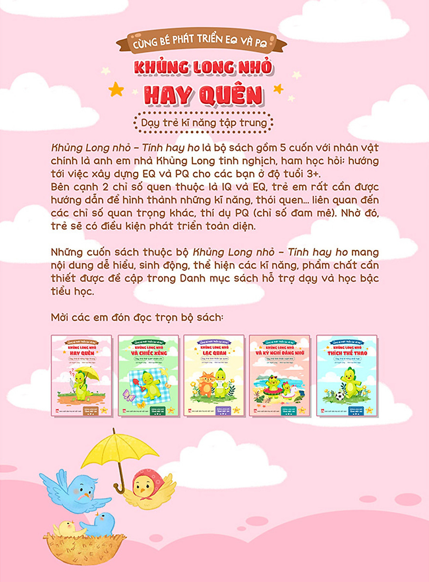 cùng bé phát triển eq và pq - khủng long nhỏ hay quên - dạy trẻ kĩ năng tập trung - Ảnh 4