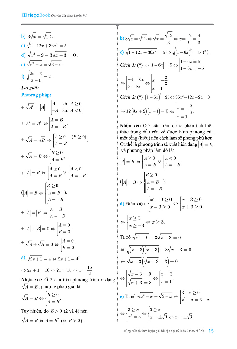 củng cố kiến thức luyện giải bài tập đại số toán 9 - Ảnh 10