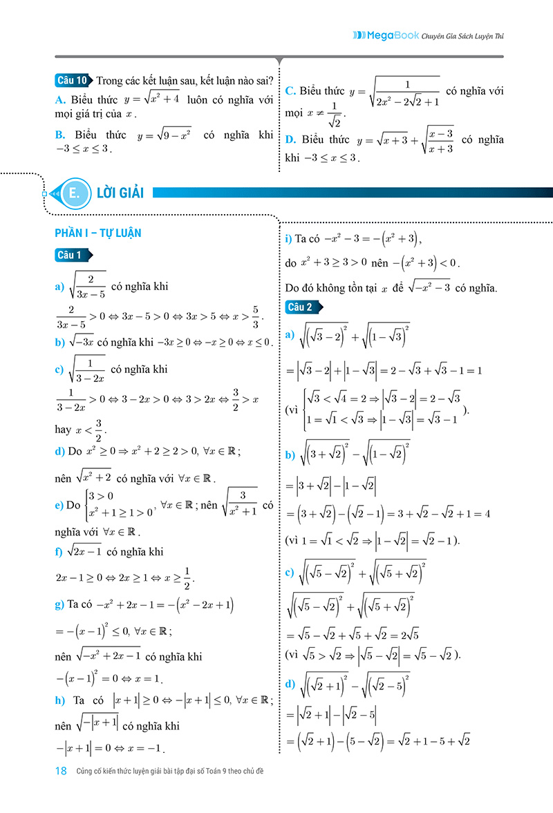 củng cố kiến thức luyện giải bài tập đại số toán 9 - Ảnh 12