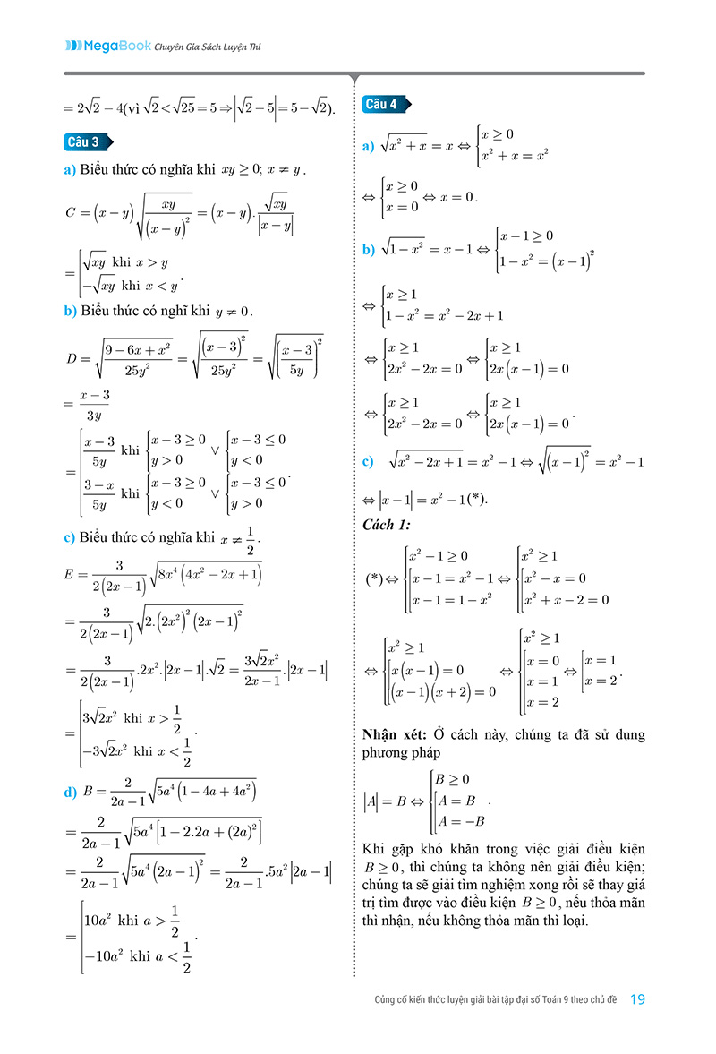 củng cố kiến thức luyện giải bài tập đại số toán 9 - Ảnh 13