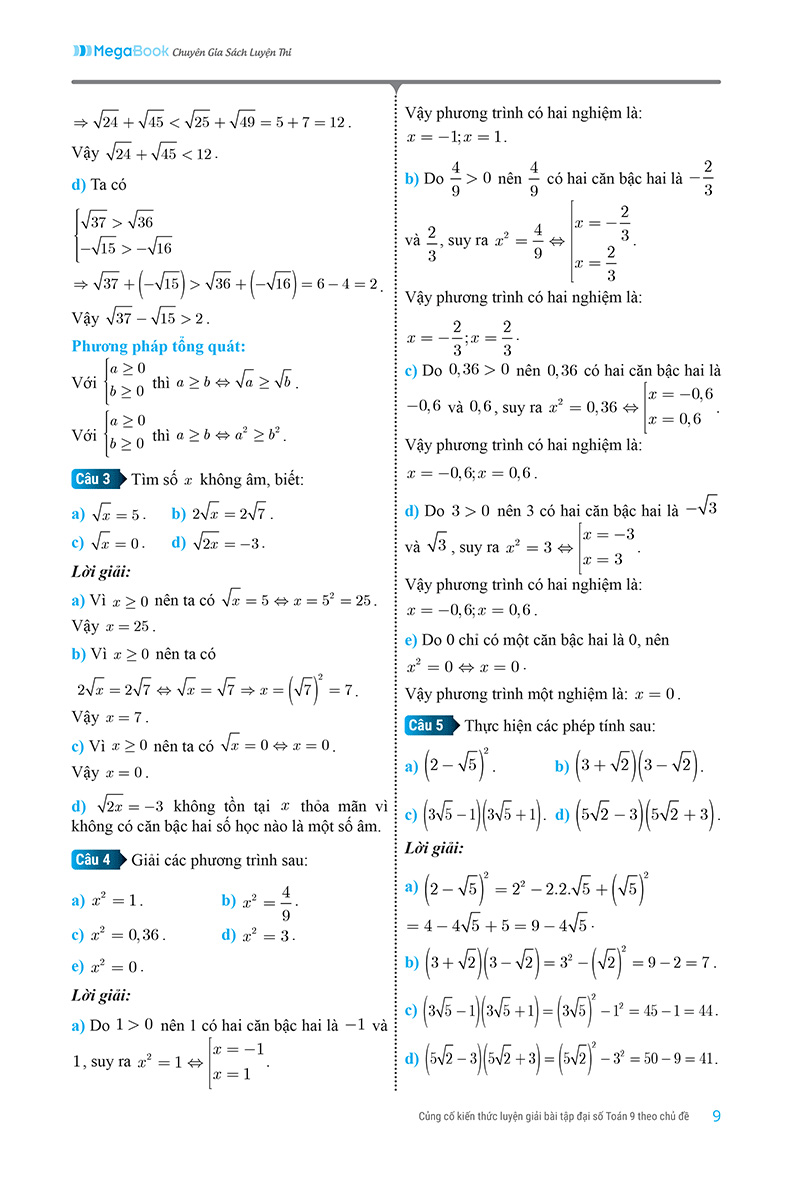 củng cố kiến thức luyện giải bài tập đại số toán 9 - Ảnh 5