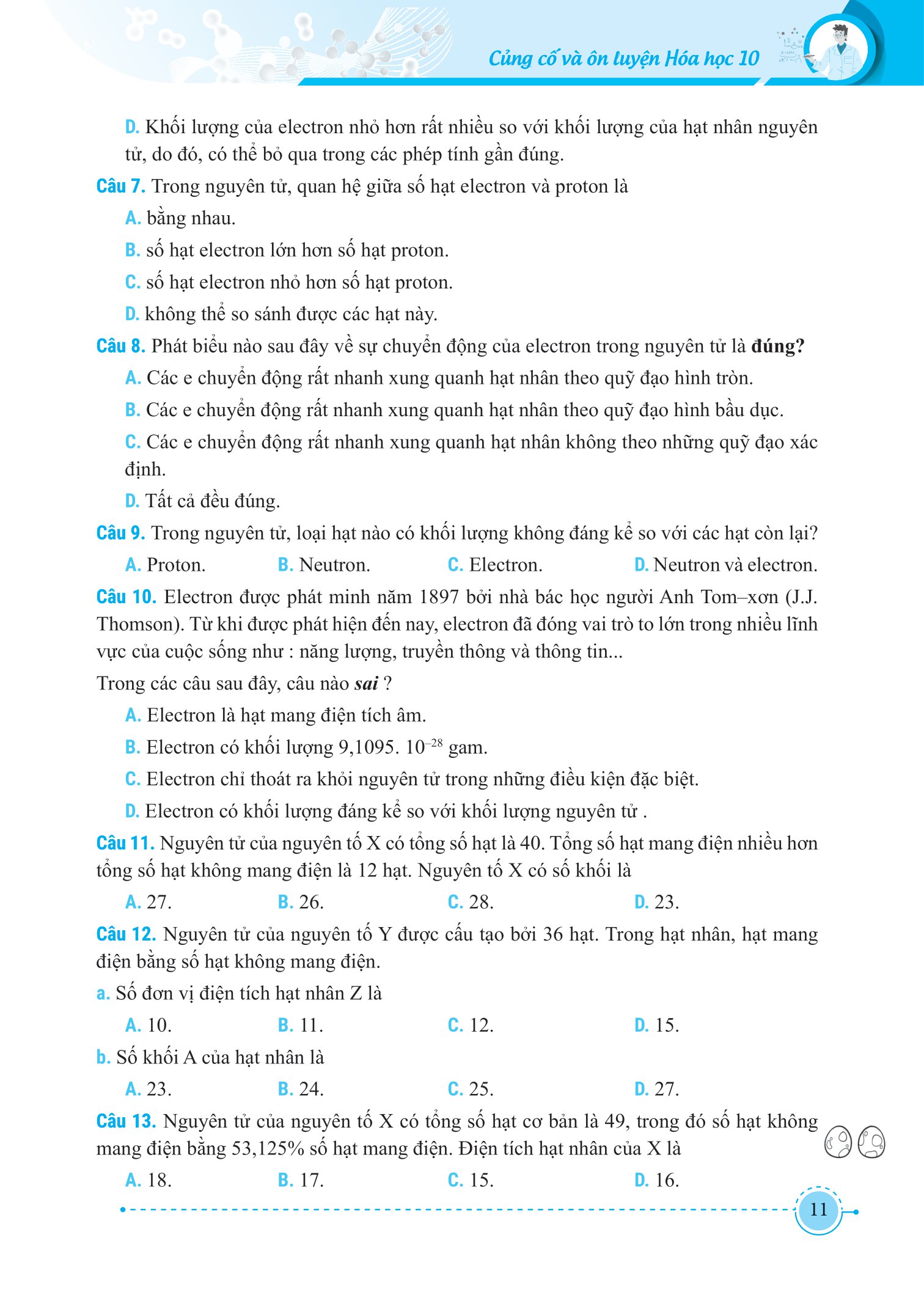 củng cố và ôn luyện hóa học 10 (theo chương trình sách giáo khoa mới nhất) - Ảnh 12