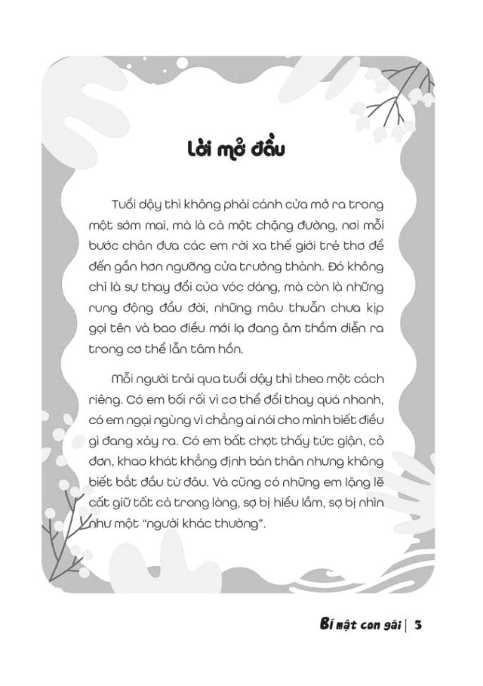 Cùng Con Bước Qua Tuổi Dậy Thì - Bí Mật Con Gái - Ảnh 3