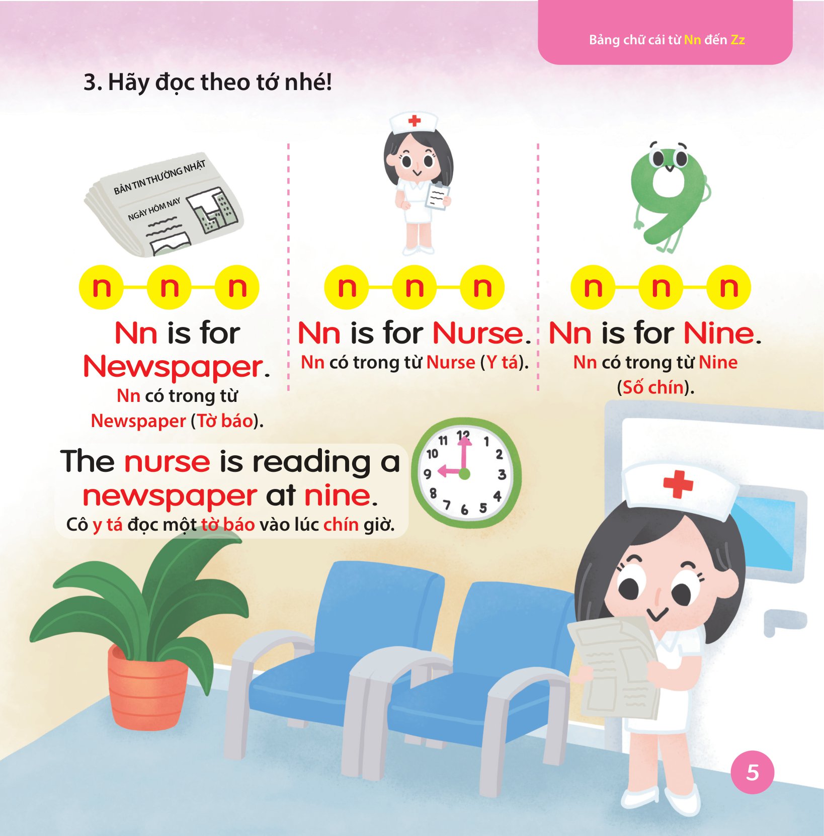 cùng con học ngữ âm tiếng anh qua 3 cấp độ - bảng chữ cái từ nn đến zz - Ảnh 6