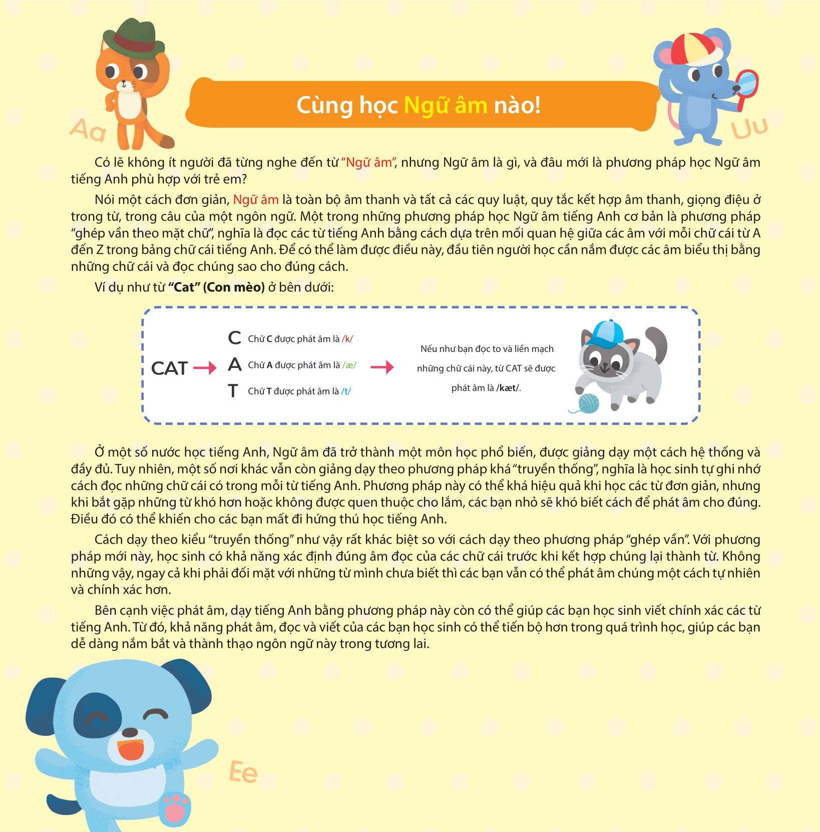 cùng con học ngữ âm tiếng anh qua 3 cấp độ - các câu chuyện chứa nguyên âm ngắn - Ảnh 3