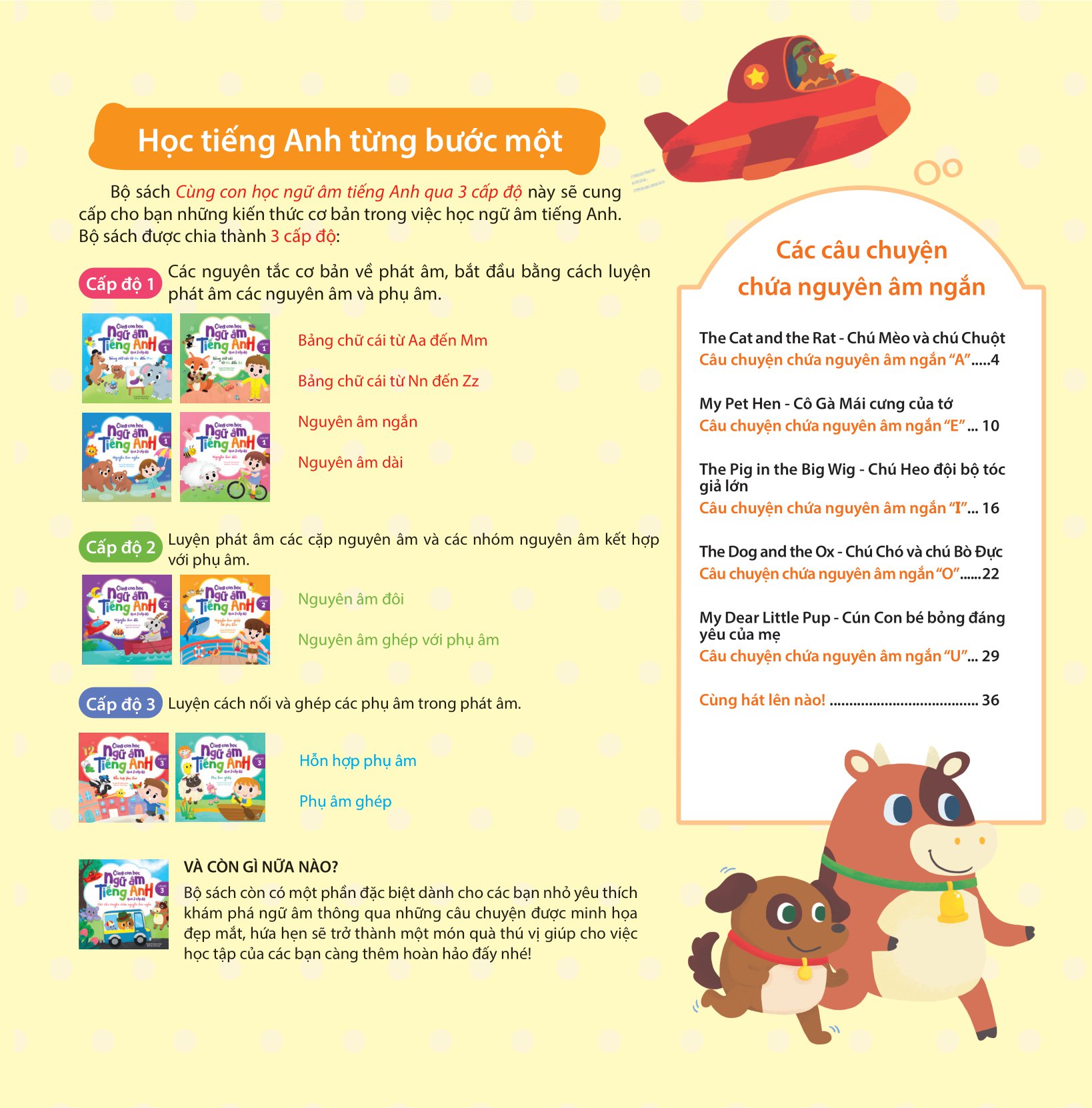 cùng con học ngữ âm tiếng anh qua 3 cấp độ - các câu chuyện chứa nguyên âm ngắn - Ảnh 4