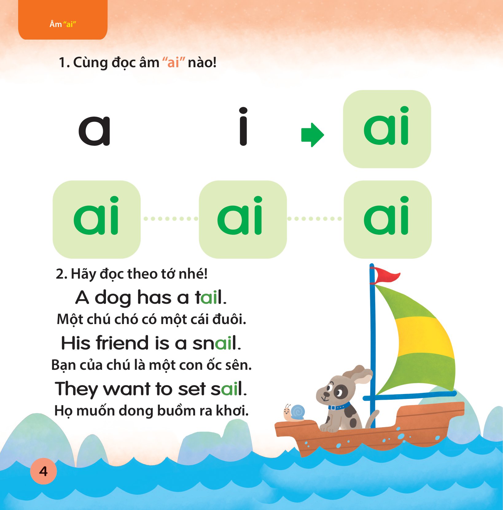 cùng con học ngữ âm tiếng anh qua 3 cấp độ - nguyên âm đôi - Ảnh 5