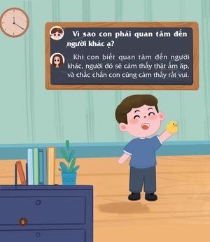 cùng con nuôi dưỡng cảm xúc tích cực - con biết quan tâm đến người khác - Ảnh 7