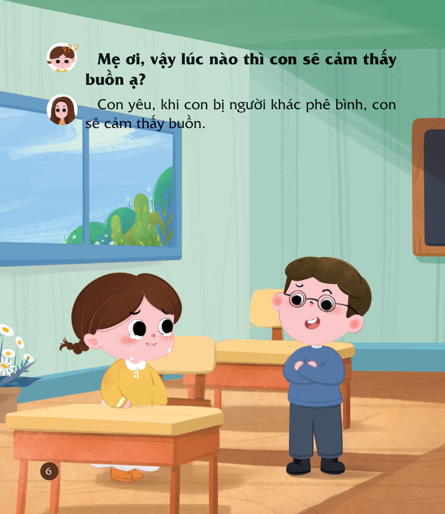 cùng con nuôi dưỡng cảm xúc tích cực - con không buồn bã - Ảnh 7