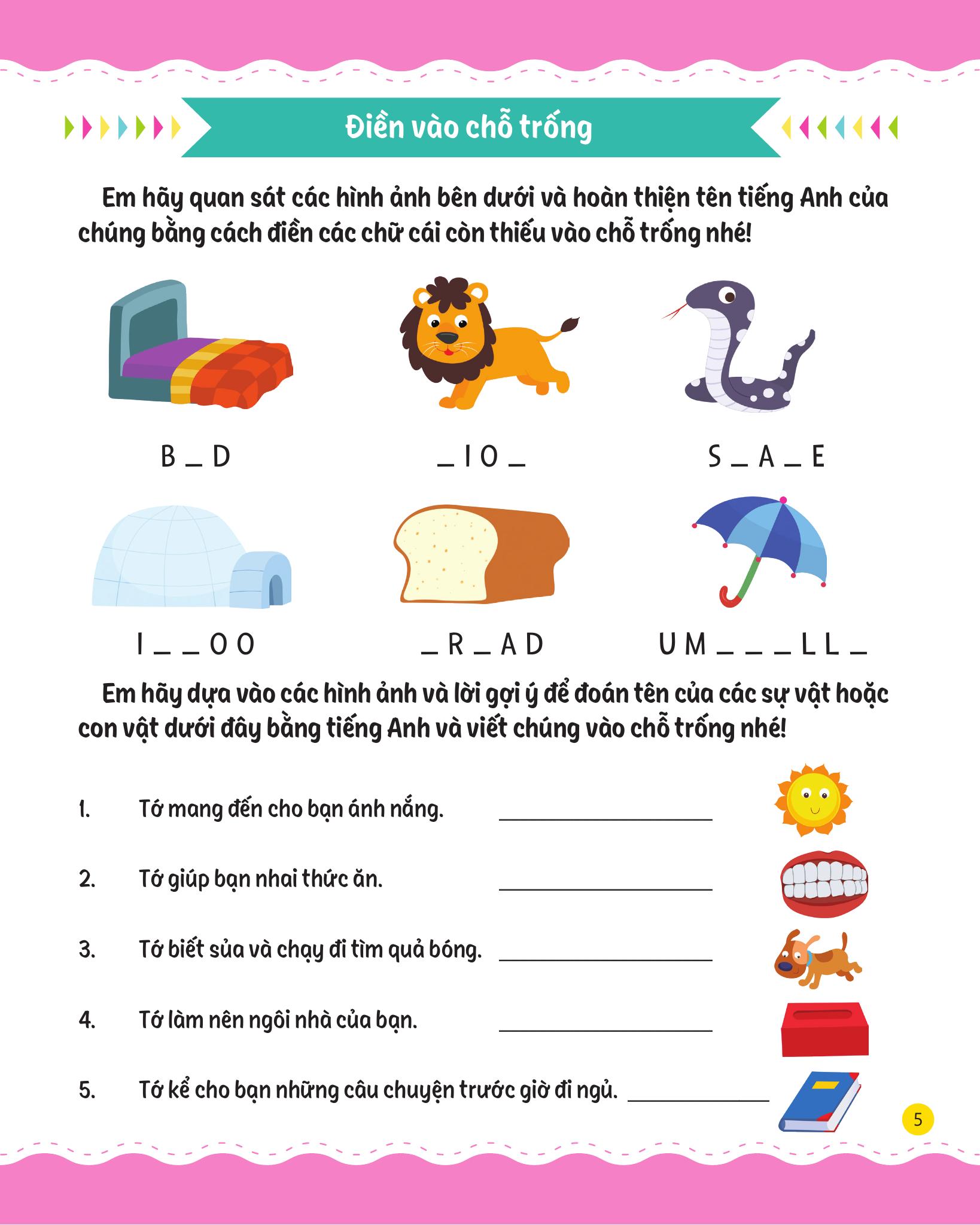 cùng em rèn luyện tiếng anh - cơ bản - Ảnh 7