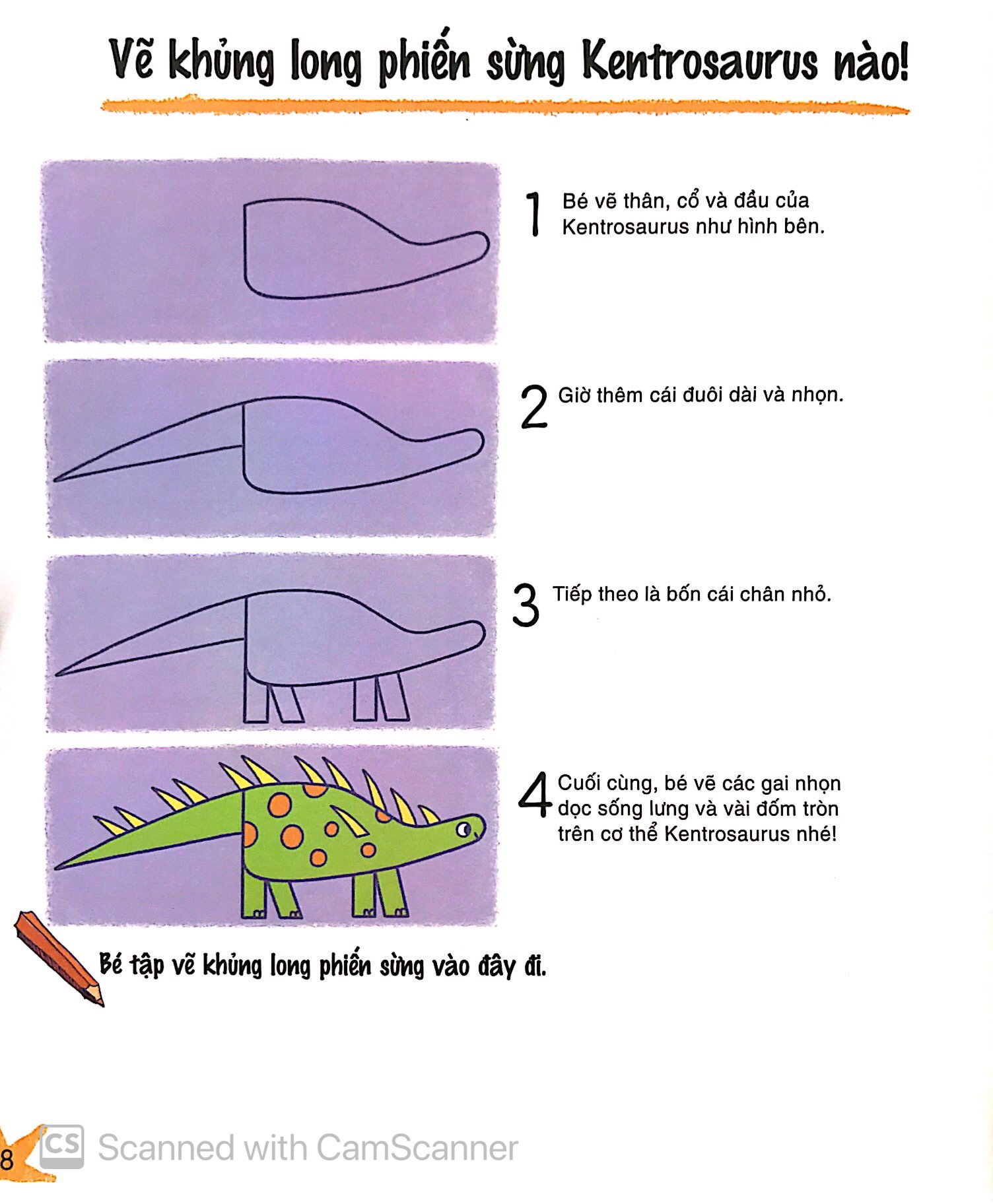 cùng vẽ khủng long các bước vẽ cơ bản - phát triển khả năng sáng tạo cho trẻ - Ảnh 8