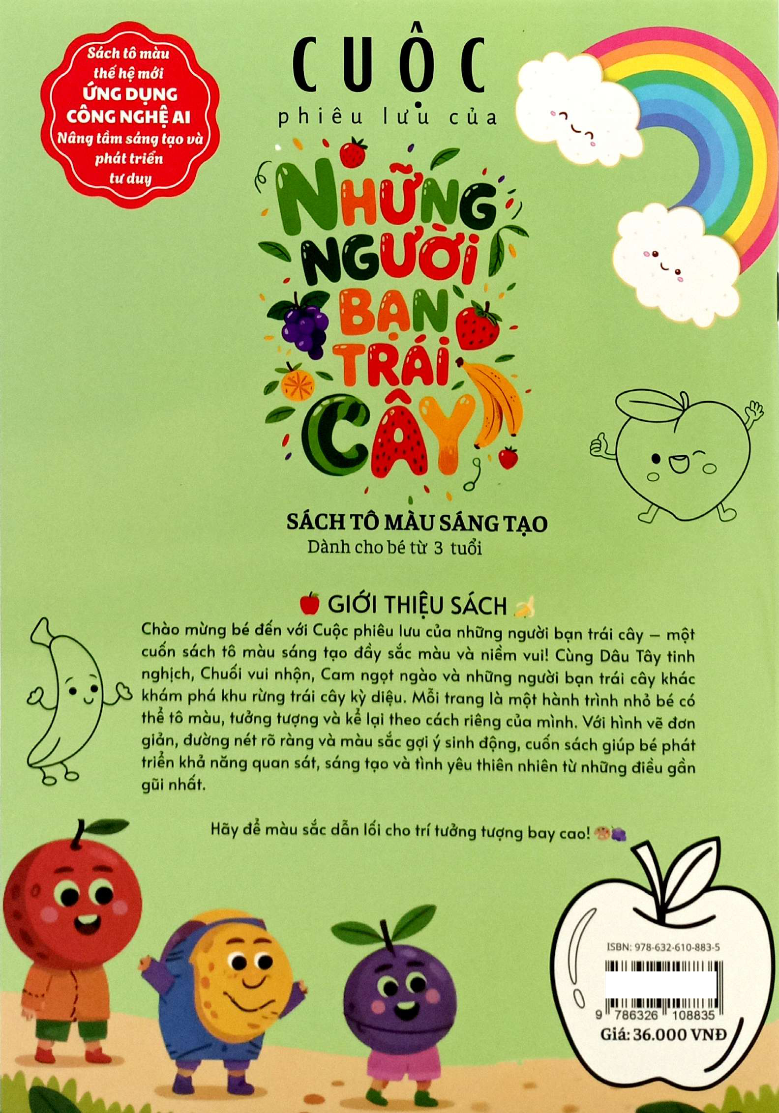 Cuoc Phieu Luu Cua Nhung Nguoi Ban Trai Cay - To Mau Sang Tao - Danh Cho Be 3 Tuoi - Ảnh 6