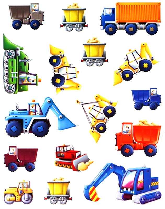 cuốn sách bóc dán đầu tiên của tớ - xe tải và máy xúc đào - Ảnh 3