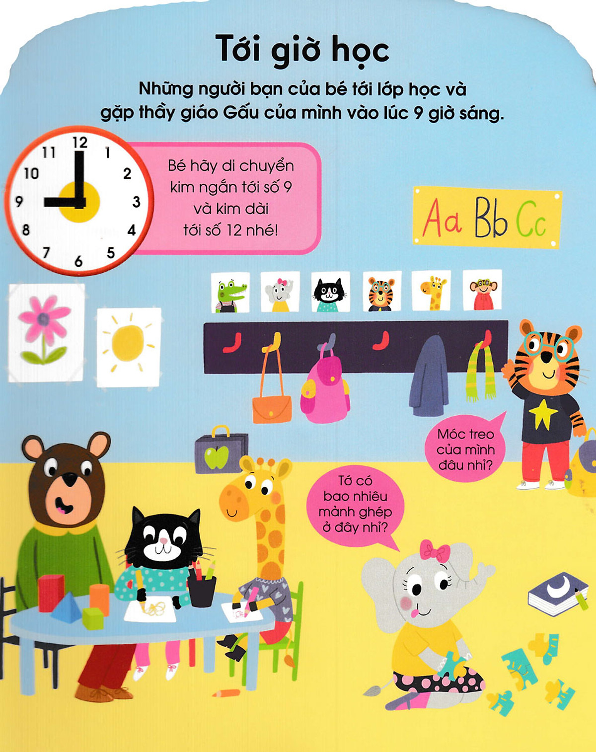 cuốn sách đầu tiên của bé - chiếc đồng hồ (dành cho bé từ 3-5 tuổi) - Ảnh 5