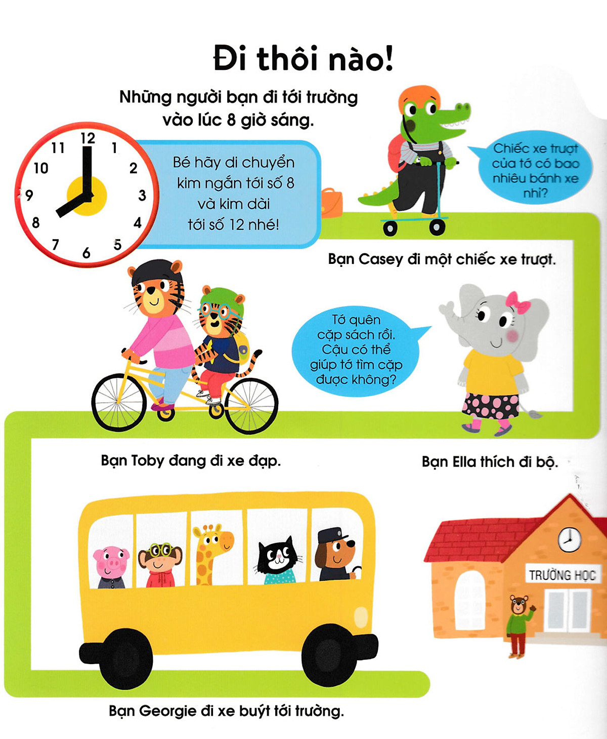 cuốn sách đầu tiên của bé - chiếc đồng hồ (dành cho bé từ 3-5 tuổi) - Ảnh 6