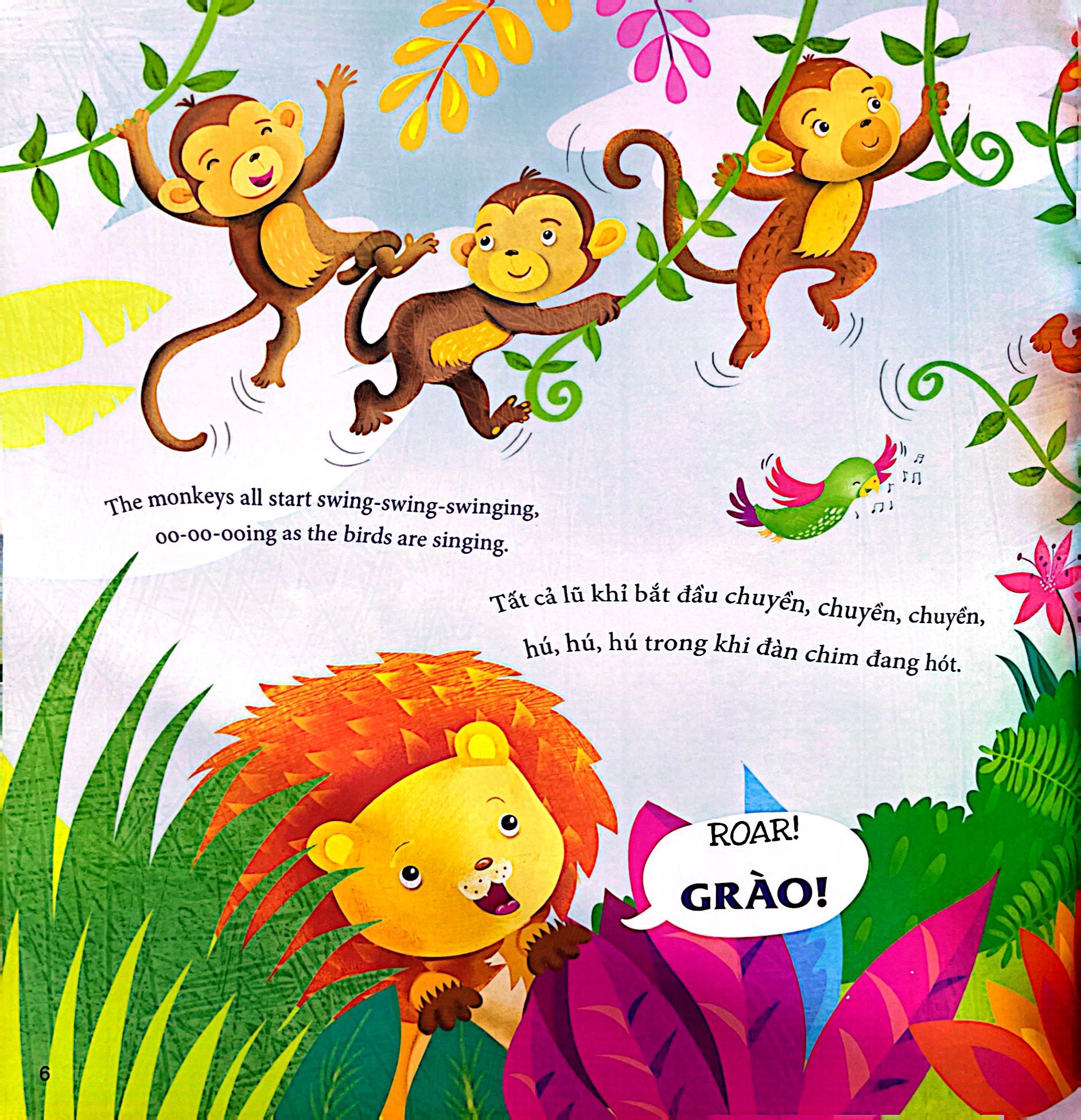 cuốn sách đầu tiên của bé - roar roar roaring - tiếng gầm của sư tử - Ảnh 6