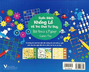 cuốn sách khổng lồ về trò chơi tư duy - big pencil and paper games pad (tái bản 2023) - Ảnh 6