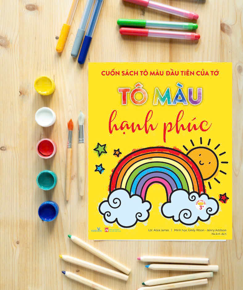 cuốn sách tô màu đầu tiên của tớ - tô màu hạnh phúc - Ảnh 3