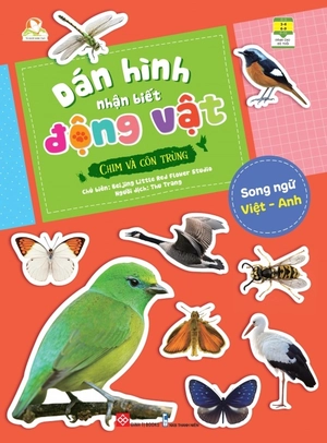 dán hình nhận biết động vật - chim và côn trùng (song ngữ việt-anh) - Ảnh 2