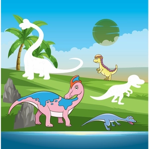 dán hình phát triển iq-eq-cq - công viên khủng long - tập 6 - Ảnh 6