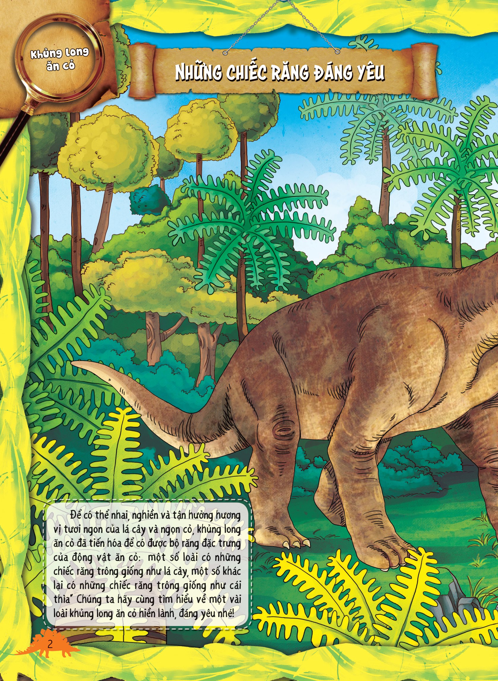 dán hình sáng tạo - thế giới khủng long - khủng long ăn cỏ - Ảnh 3