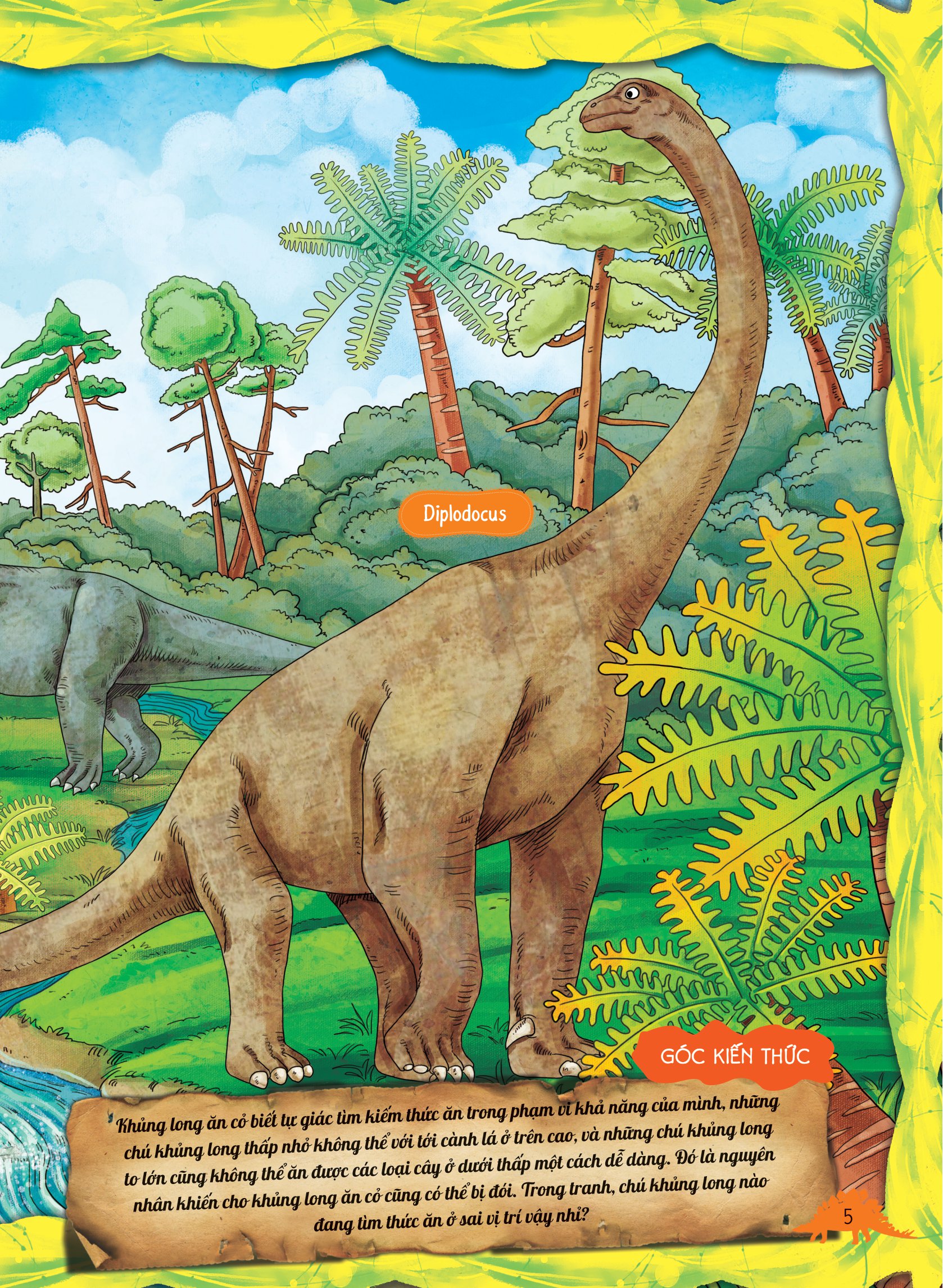 dán hình sáng tạo - thế giới khủng long - khủng long ăn cỏ - Ảnh 6