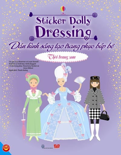 dán hình sáng tạo trang phục búp bê - thời trang xưa - Ảnh 2