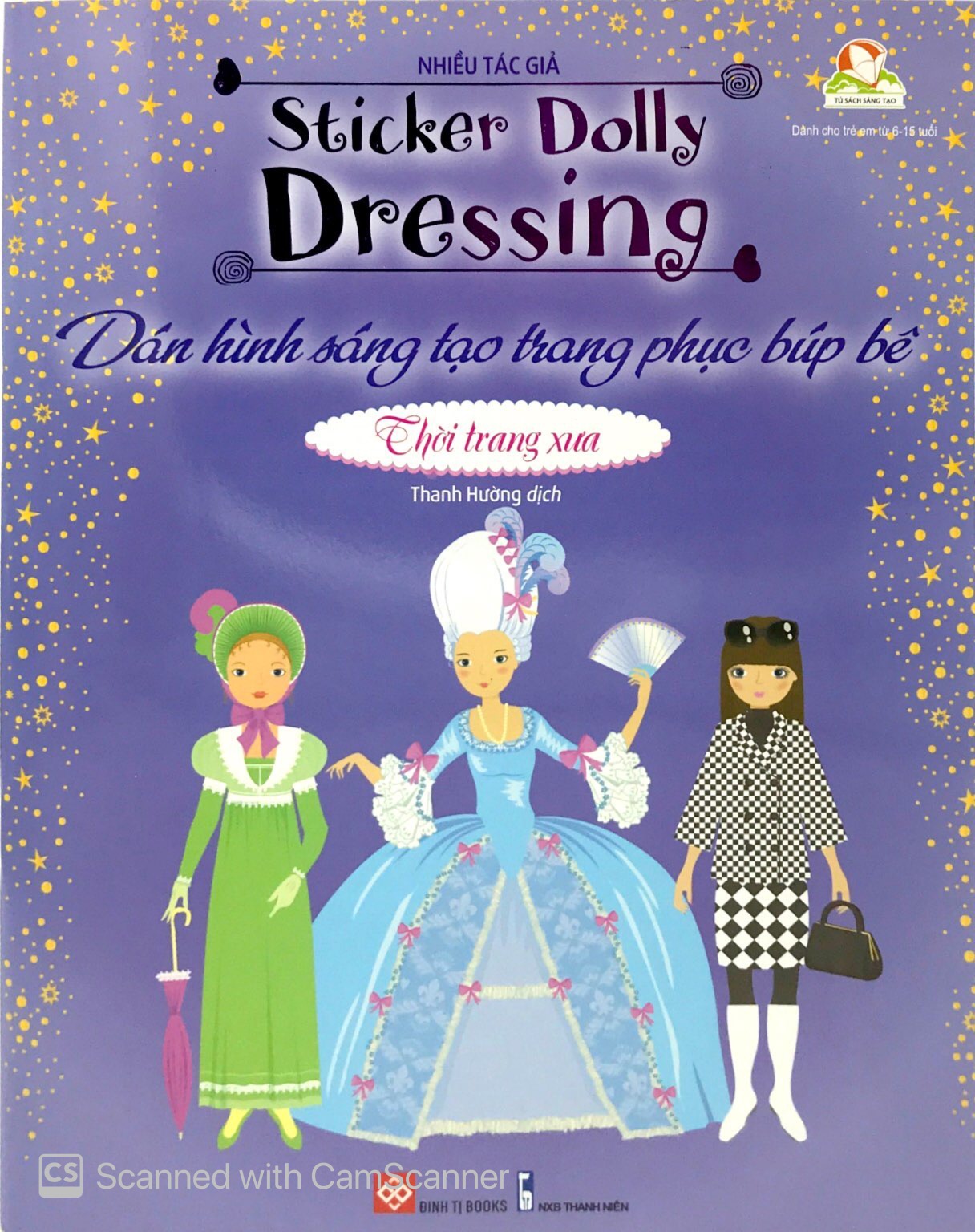 dán hình sáng tạo trang phục búp bê - thời trang xưa - Ảnh 3