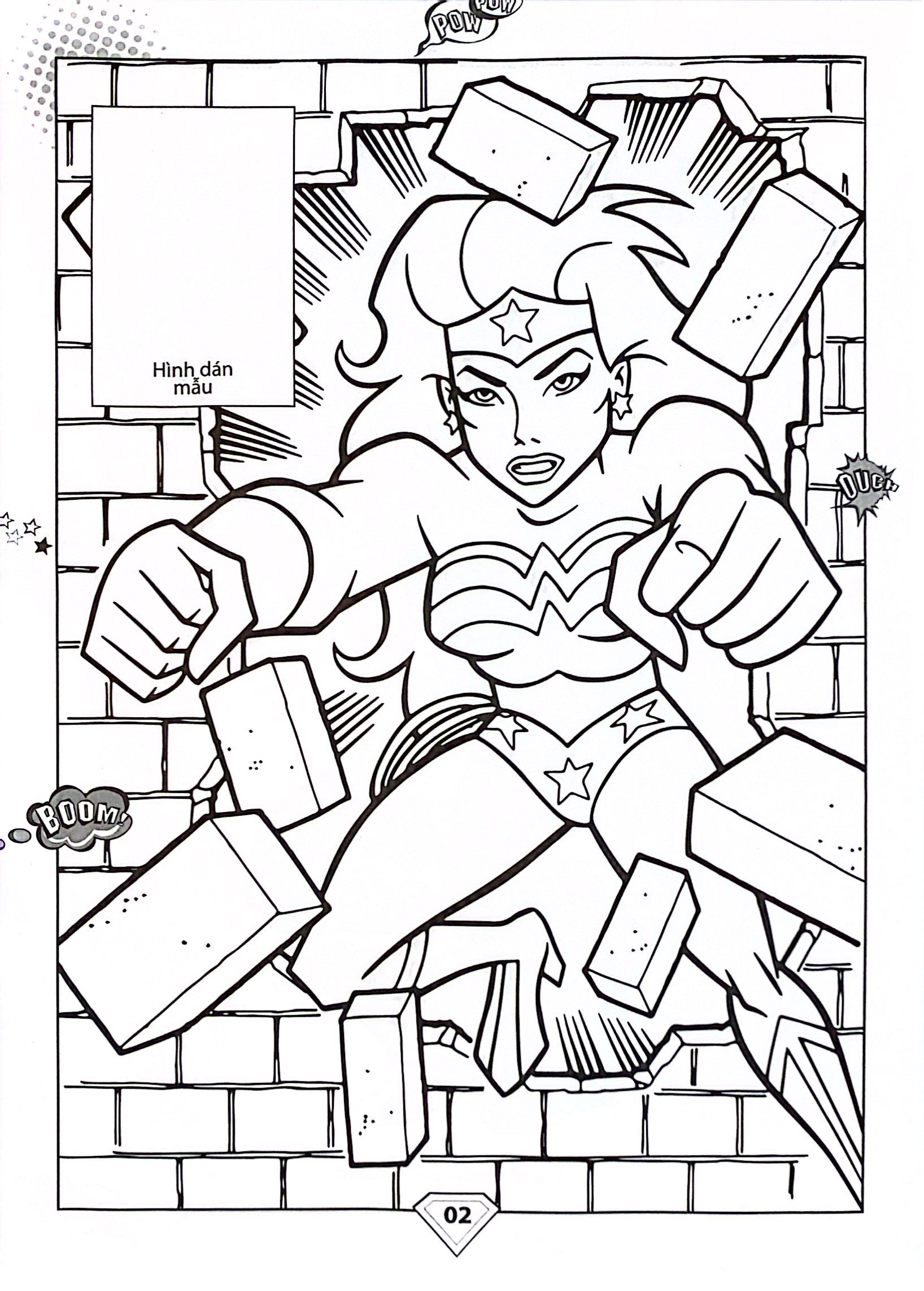 dán hình & tô màu superhero - wonderman - Ảnh 3