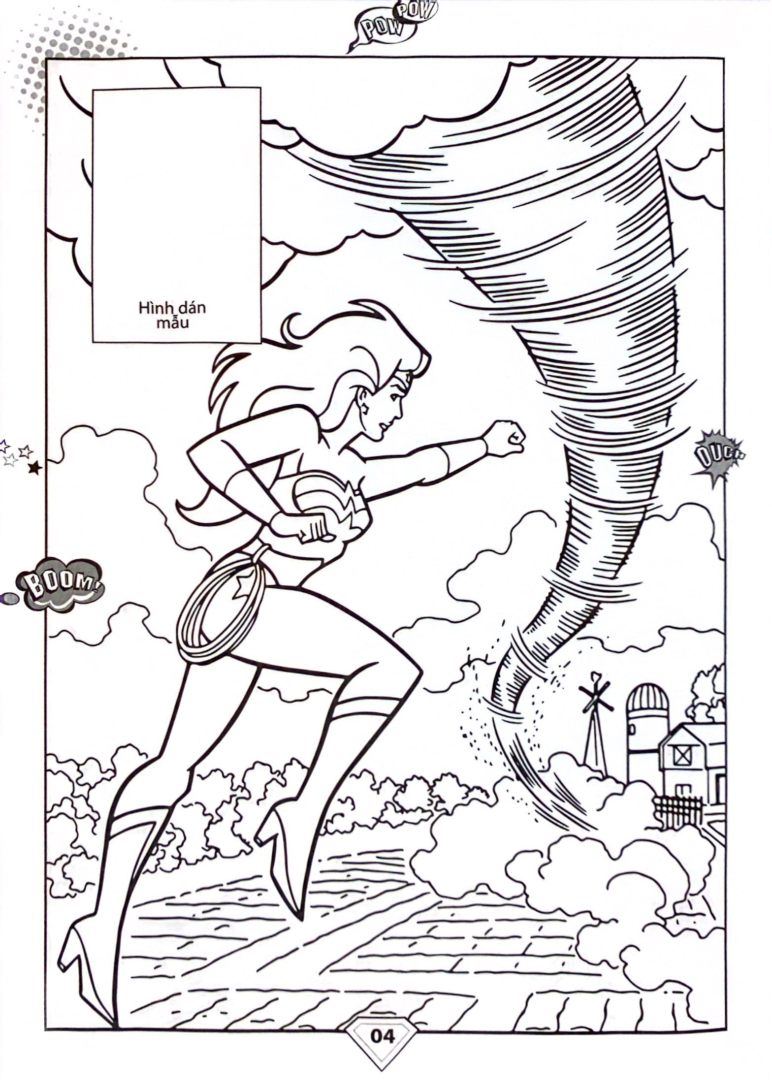 dán hình & tô màu superhero - wonderman - Ảnh 5