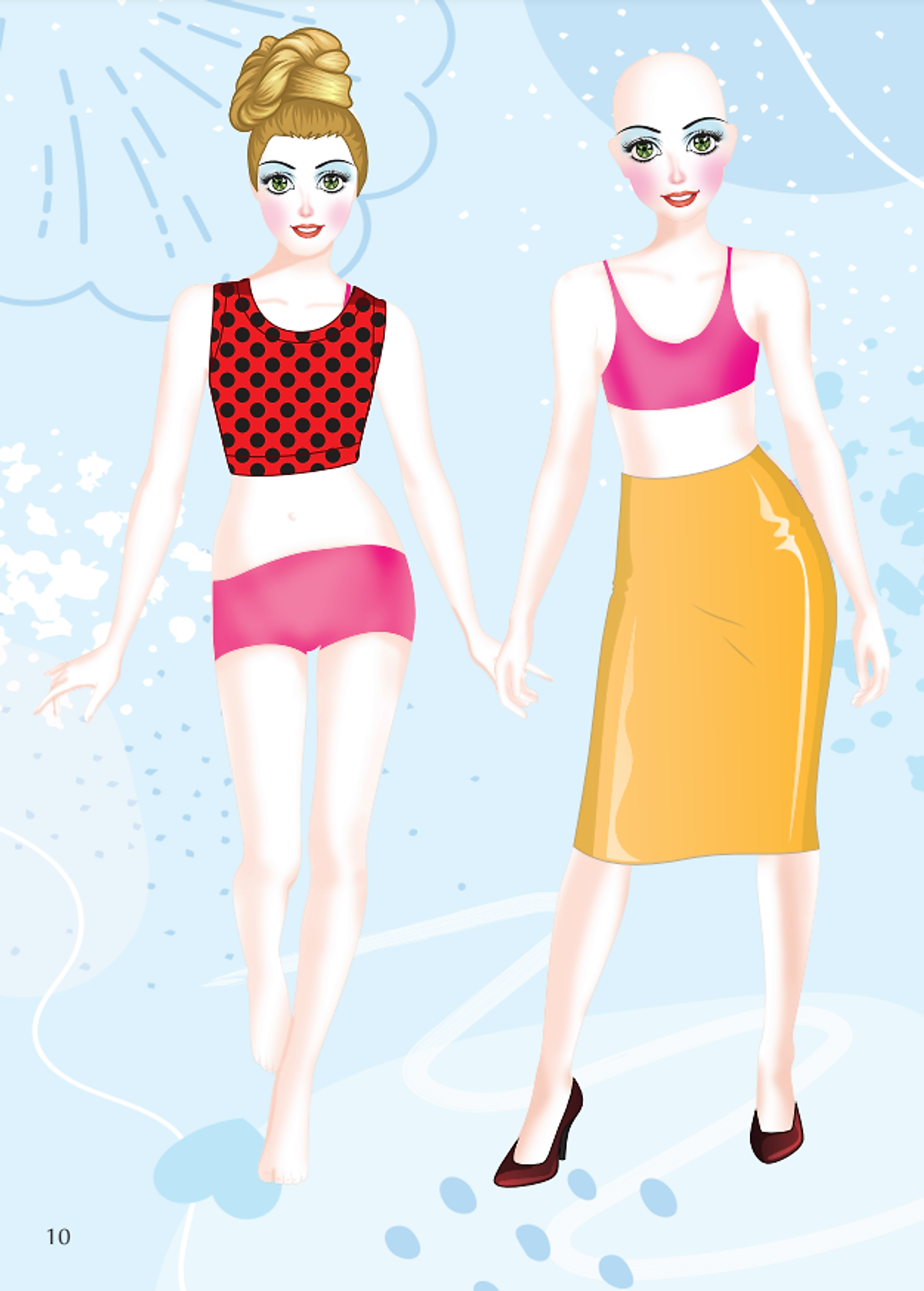 dán hình và tô màu búp bê - nhà thiết kế thời trang - đáng yêu - sticker trong suốt - Ảnh 9