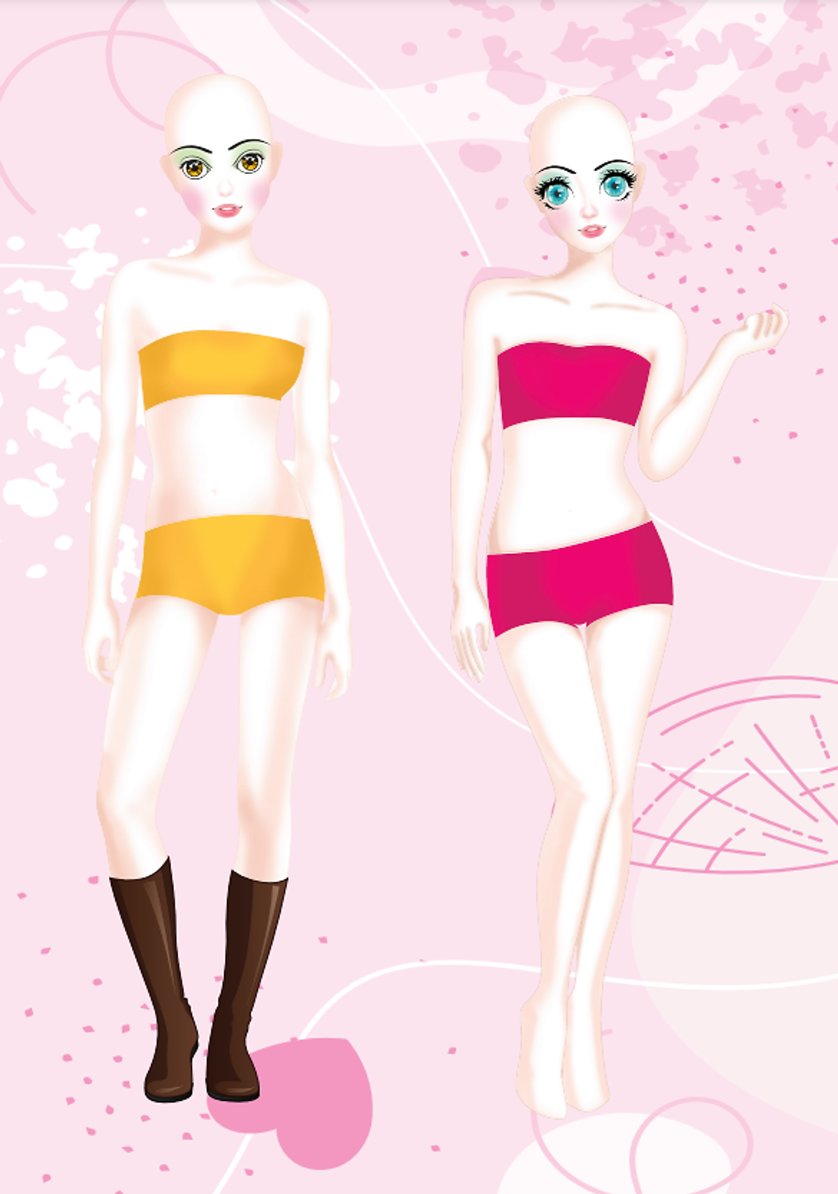 dán hình và tô màu búp bê - nhà thiết kế thời trang - quyến rũ - sticker trong suốt - Ảnh 3