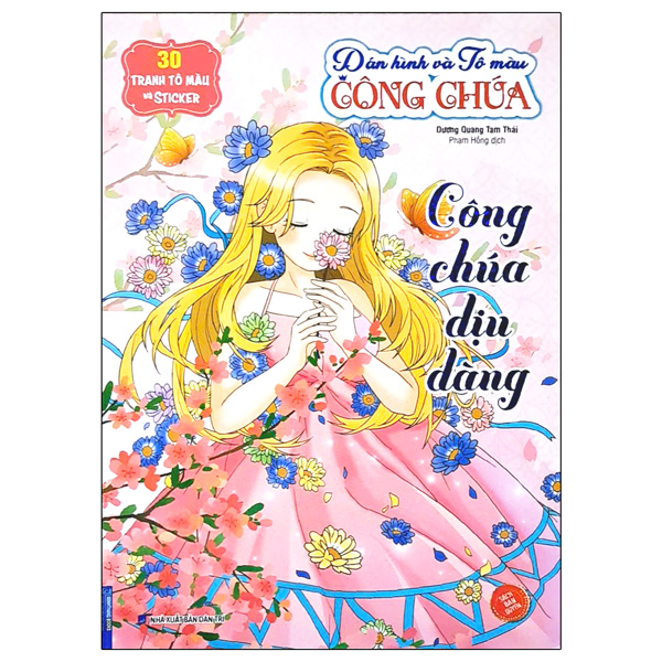 dán hình và tô màu công chúa - công chúa dịu dàng (30 tranh tô màu và sticker)