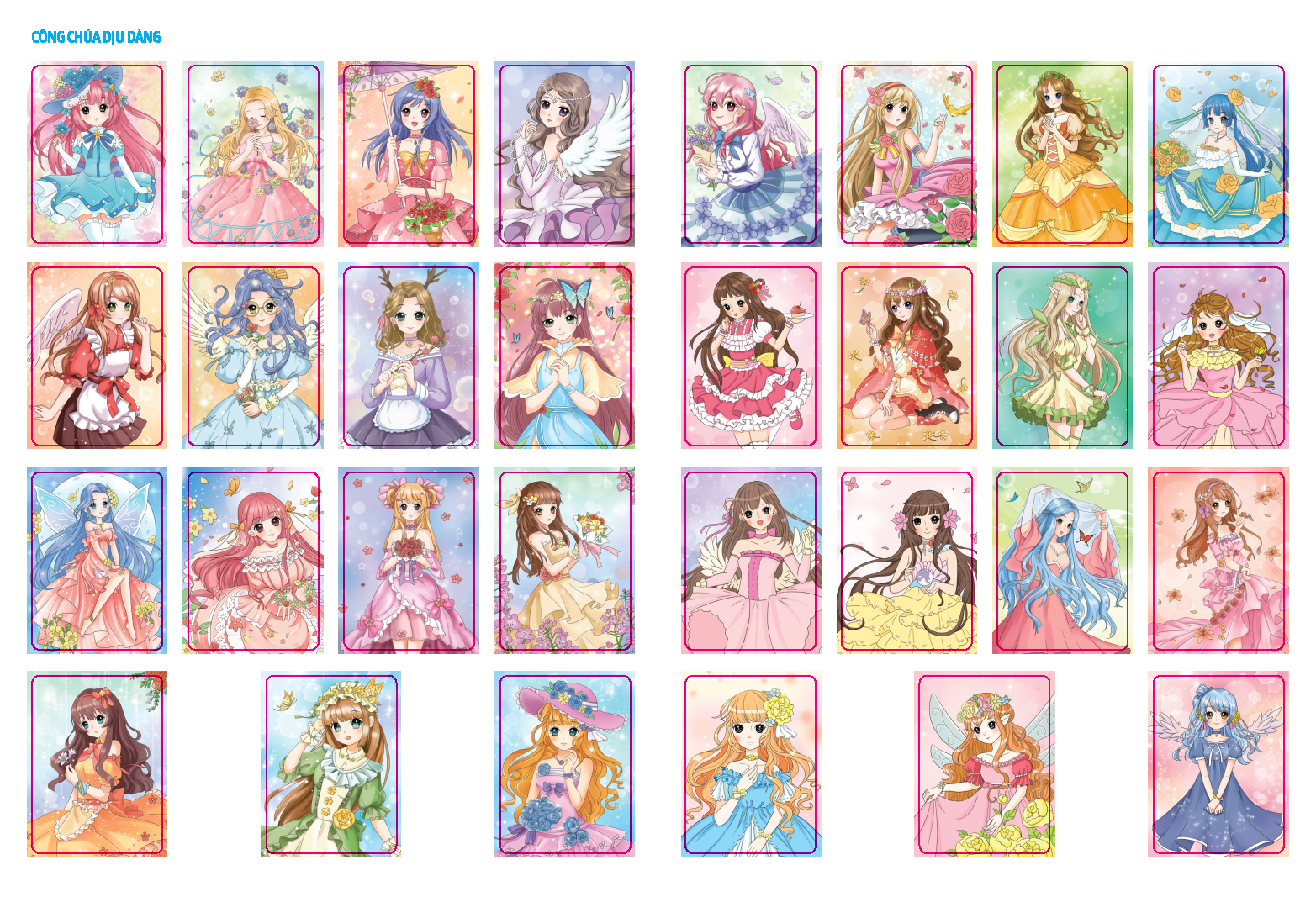 dán hình và tô màu công chúa - công chúa dịu dàng (30 tranh tô màu và sticker) - Ảnh 6