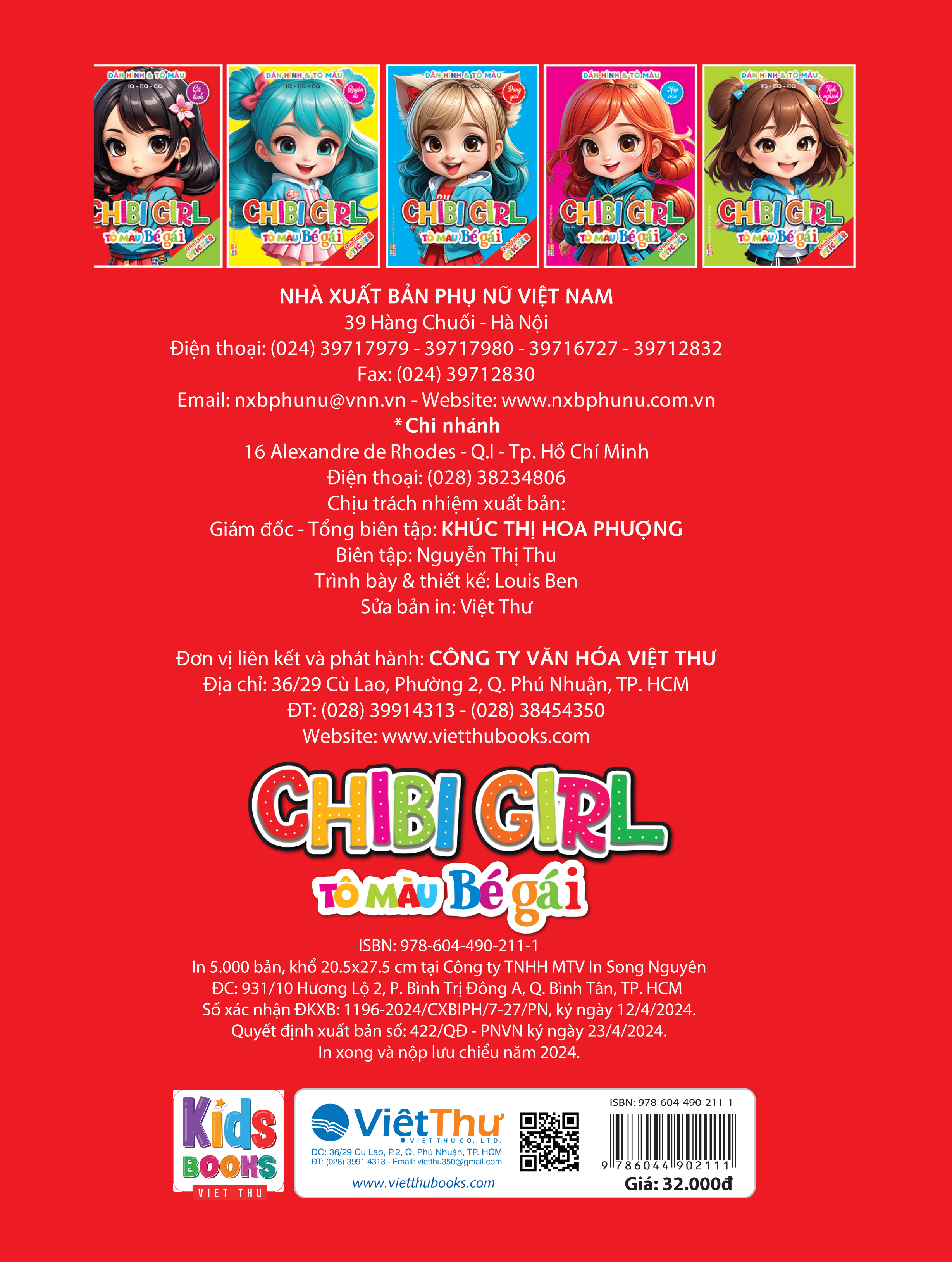 dán hình và tô màu iq-eq-cq - chibi girl - tô màu bé gái - cá tính - Ảnh 3