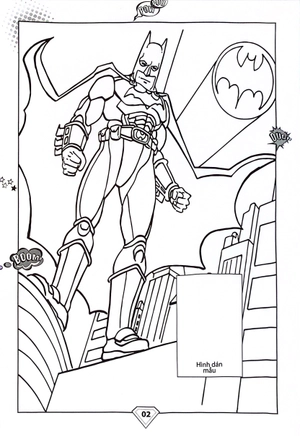 dán hình và tô màu - superhero - batman (tái bản 2023) - Ảnh 3