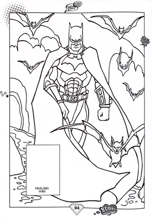 dán hình và tô màu - superhero - batman (tái bản 2023) - Ảnh 5