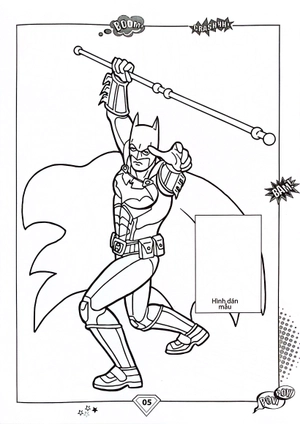 dán hình và tô màu - superhero - batman (tái bản 2023) - Ảnh 6