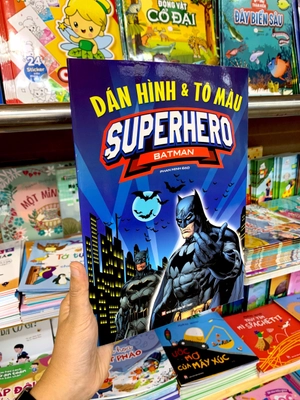 dán hình và tô màu - superhero - batman (tái bản 2023) - Ảnh 8