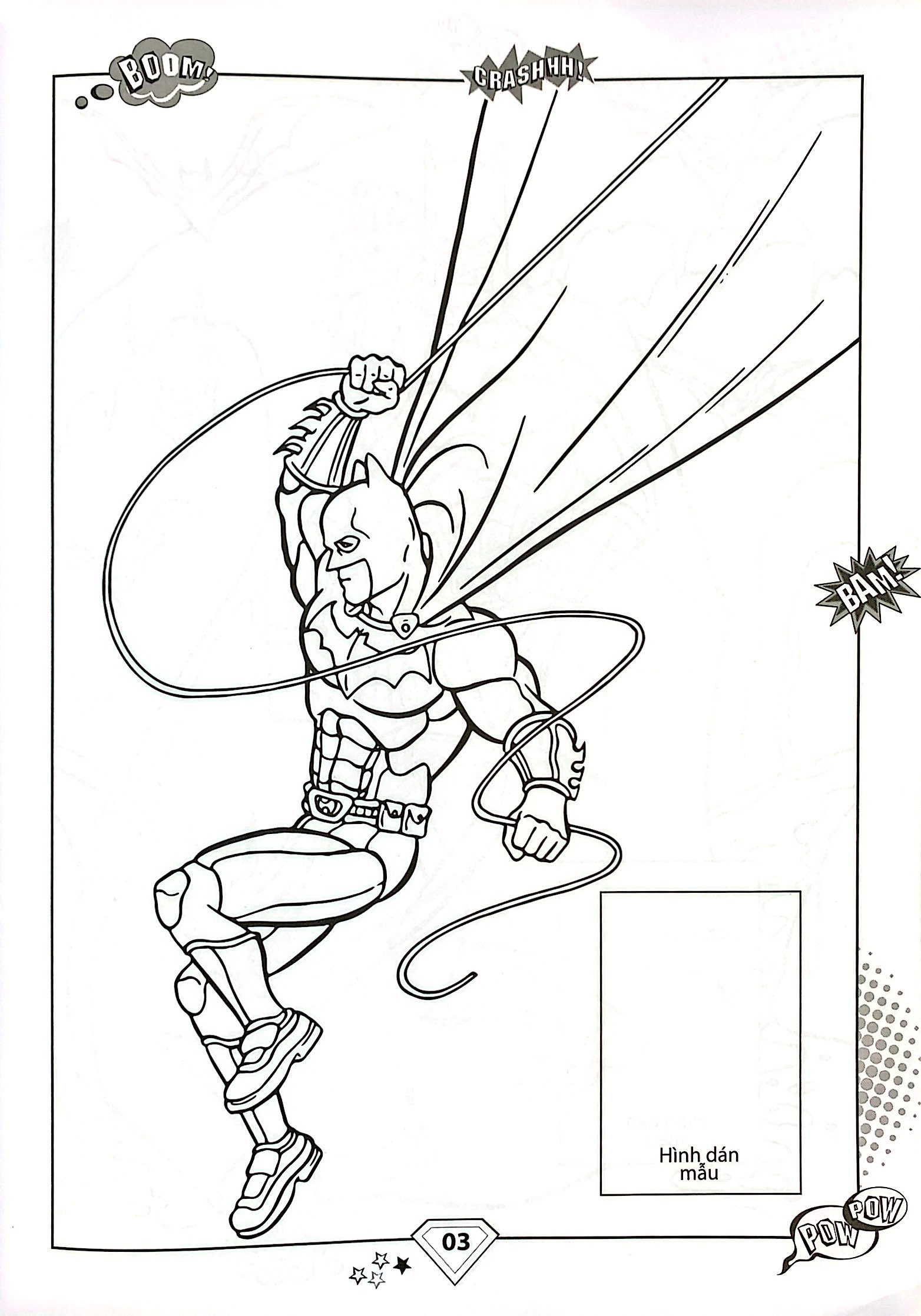 dán hình và tô màu - superhero - batman (tái bản 2024) - Ảnh 3