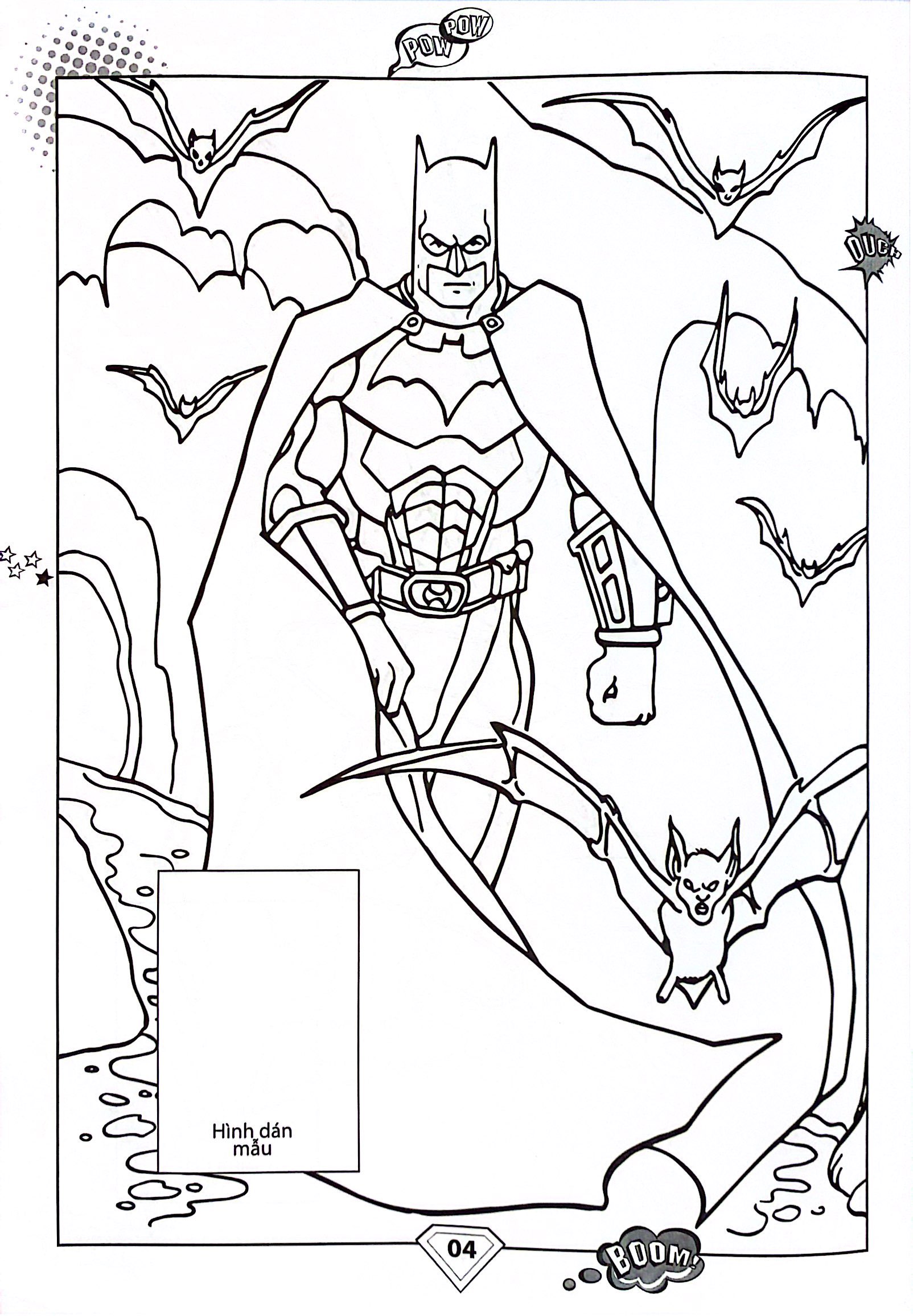 dán hình và tô màu - superhero - batman (tái bản 2024) - Ảnh 4