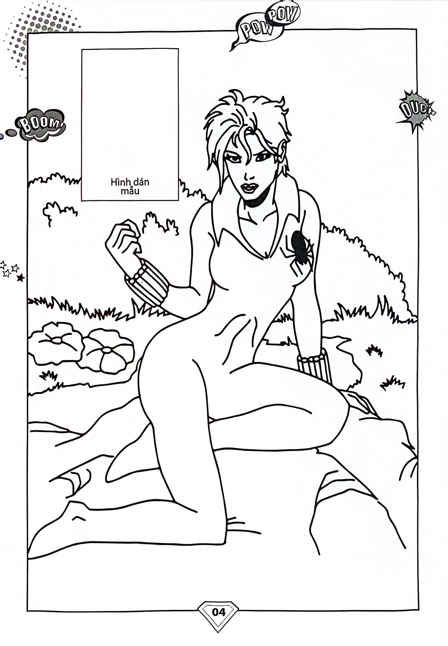 dán hình và tô màu - superhero - captain america (tái bản 2024) - Ảnh 4