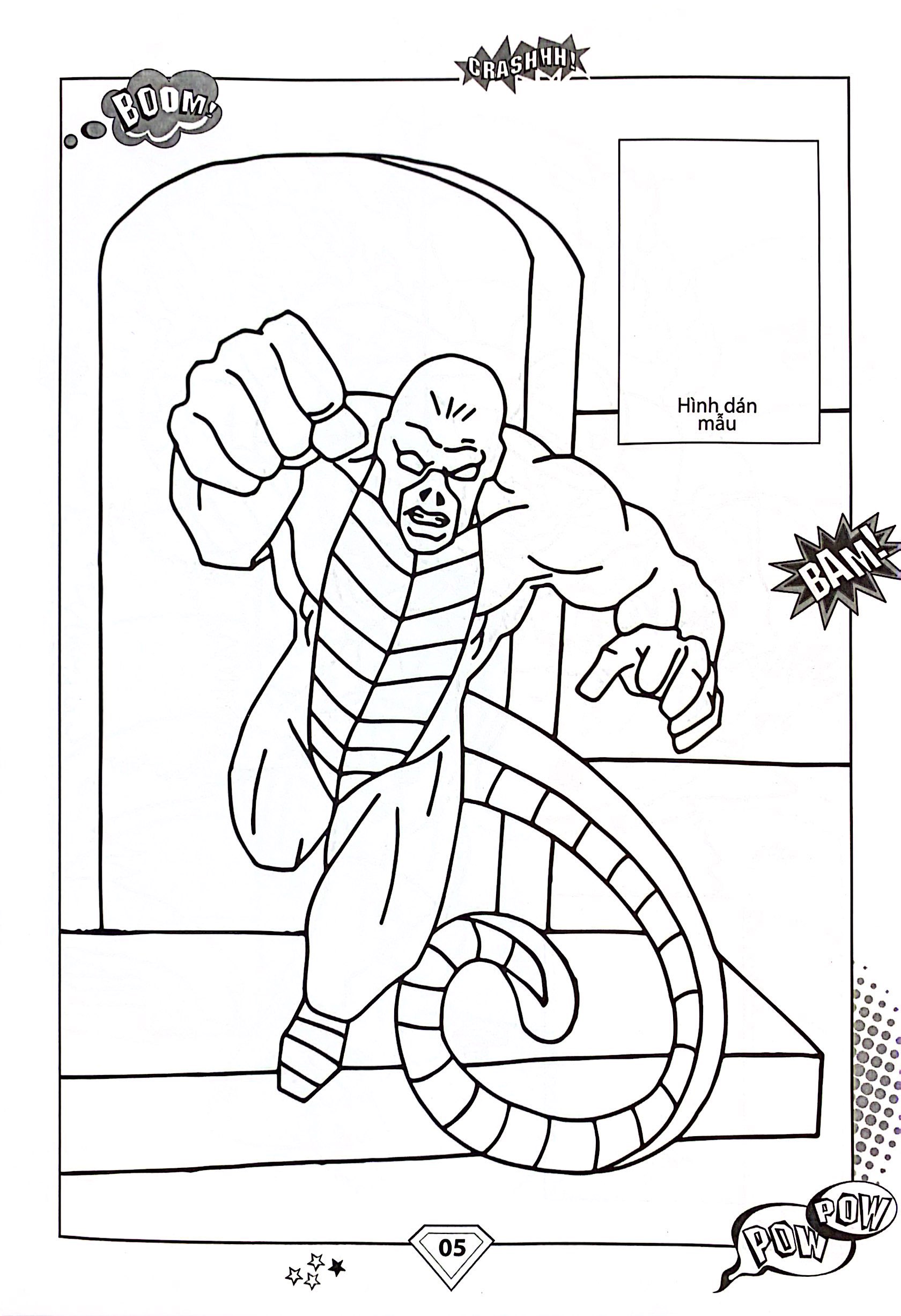 dán hình và tô màu - superhero - captain america (tái bản 2024) - Ảnh 5