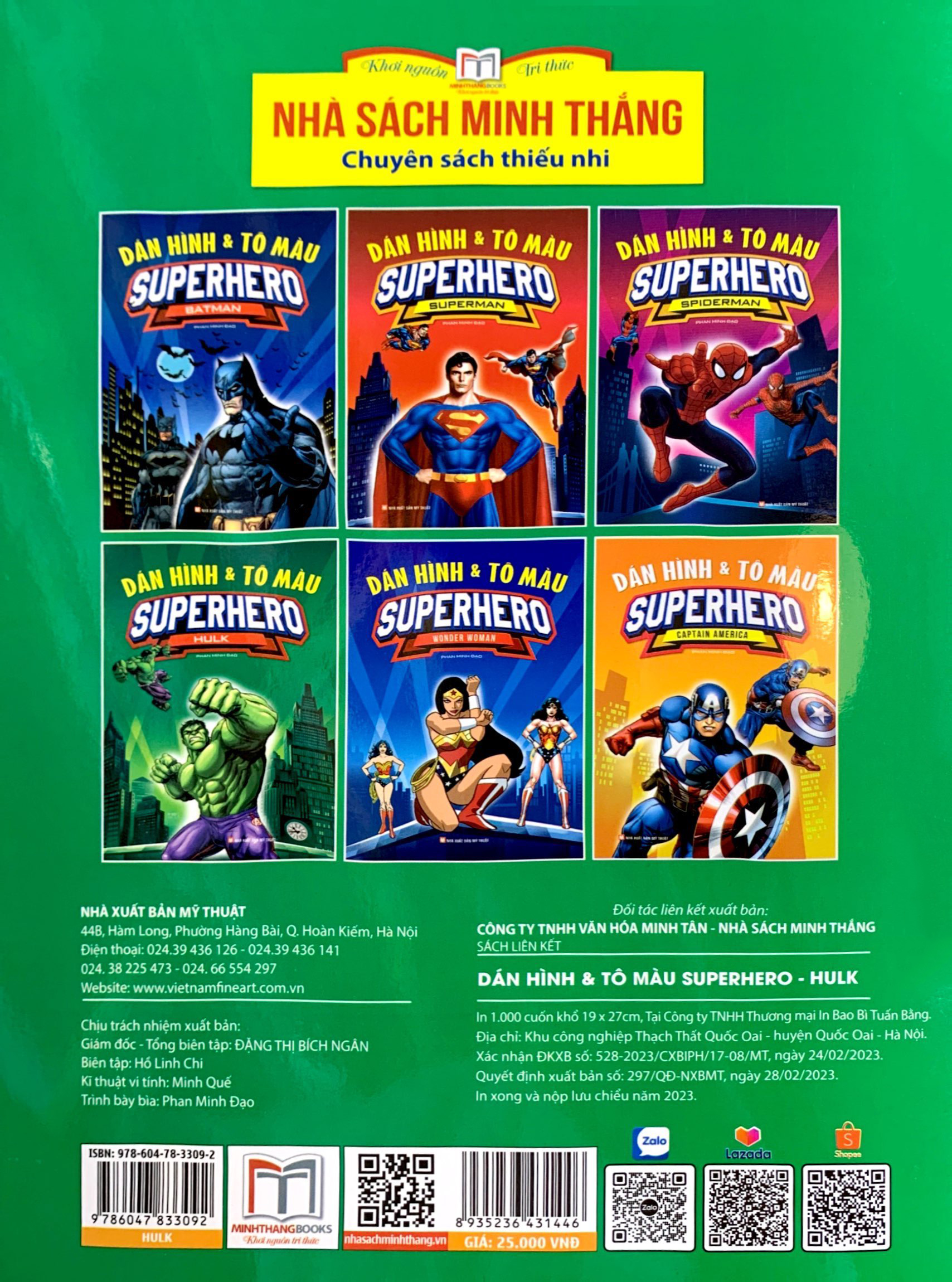 dán hình và tô màu - superhero - hulk (tái bản 2023) - Ảnh 7