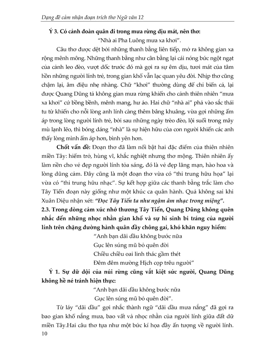 dạng đề cảm nhận đoạn trích thơ ngữ văn 12 - Ảnh 12